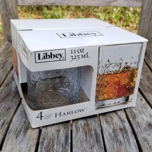 New in box Vintage Libbey Glass Harlow, house warming gift idea, whiskey glasses